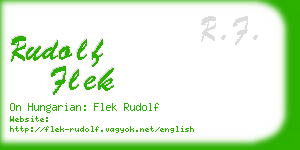 rudolf flek business card